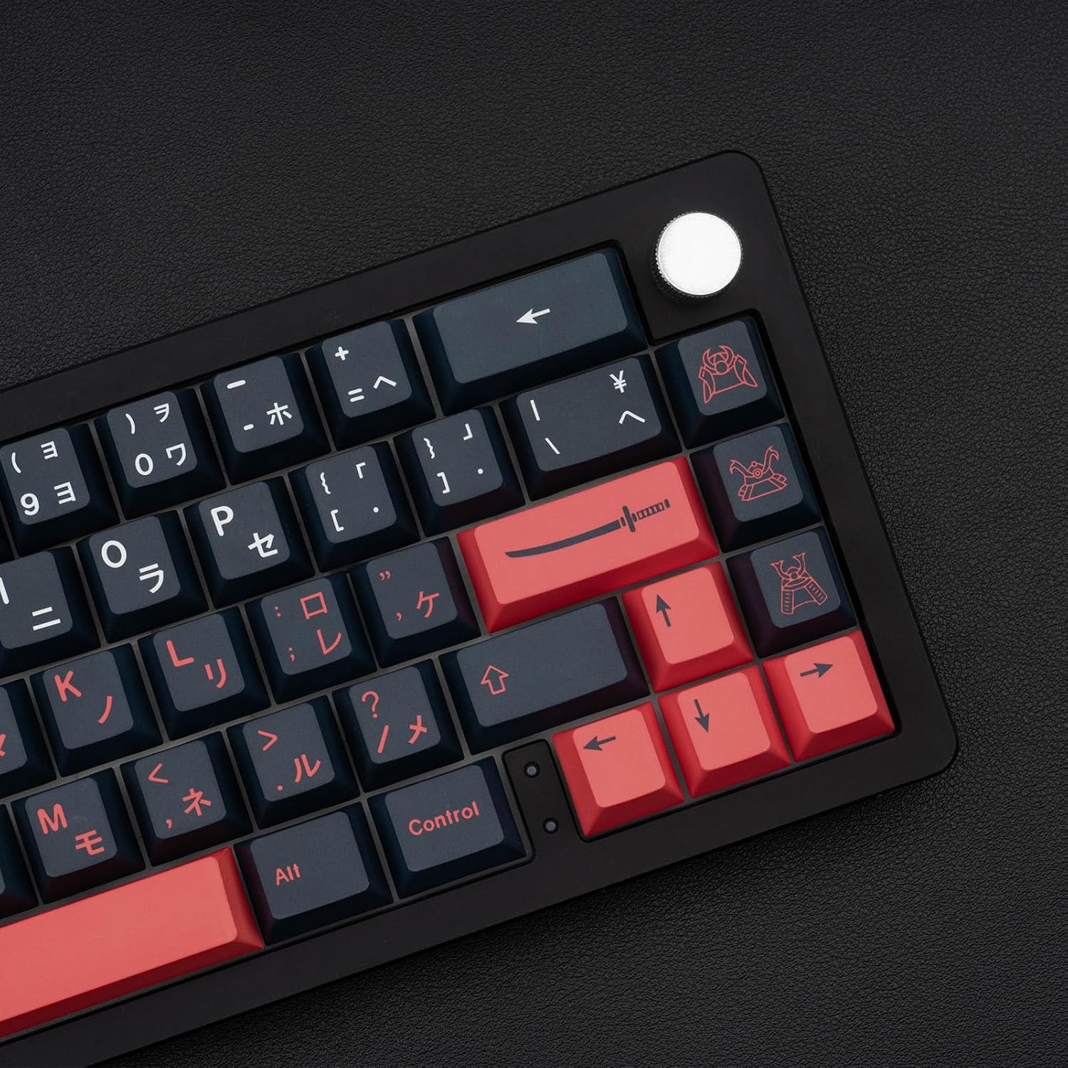 Cherry Profile Black Japanese Keycaps, PBT Material, Dye Sublimation, Minimalist Custom Key Caps for Mechanical Gaming Keyboard, 130 Keys