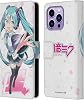 Funda de cuero tipo cartera Head Case Designs con licencia oficial de Hatsune Mune gráficos lindos para Apple iPhone 14 Pro Max 1
