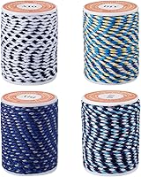 Vista 11 de Beadthoven - Cuerda trenzada de 0.069 pulgadas, 25.8 yardas de colores, cuerda metálica para anudar china, cuerda de macramé, cuerda de arcoíris