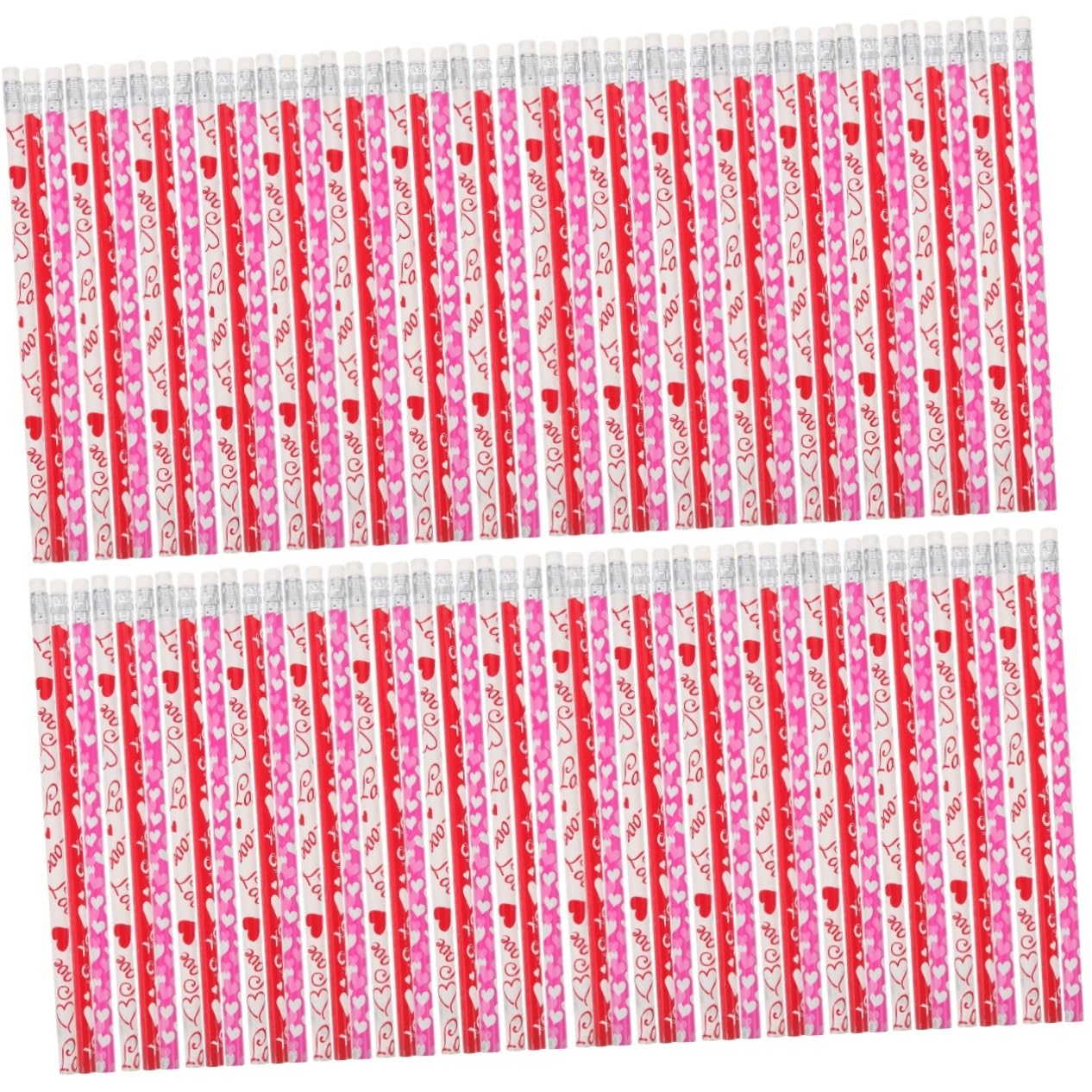 STOBOK 200stücke Hb Bleistifte Für Multifunktionale Holzbleistifte Mit Herz-muster Für Schreiben Zeichnen Für Kindergarten Zufällige Designs Für