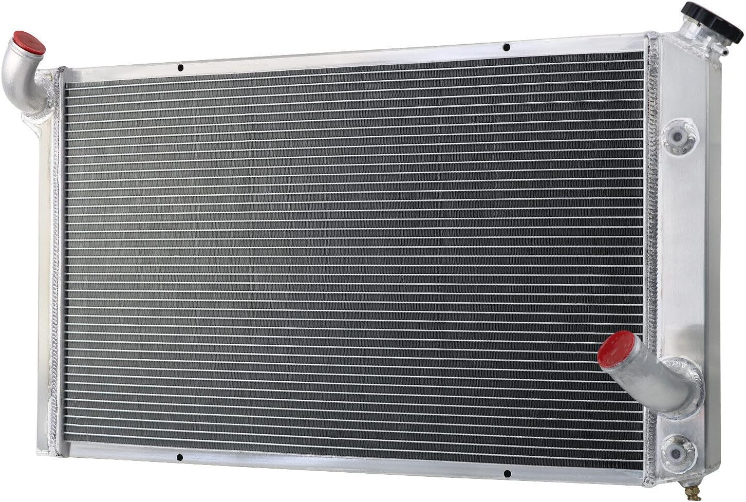 ALLOYWORKS Radiator Compatible with 1973-1976 Chevy Corvette Base Stingray 5.7 7.4L V8, 4 Row Core Full Aluminum Radiators