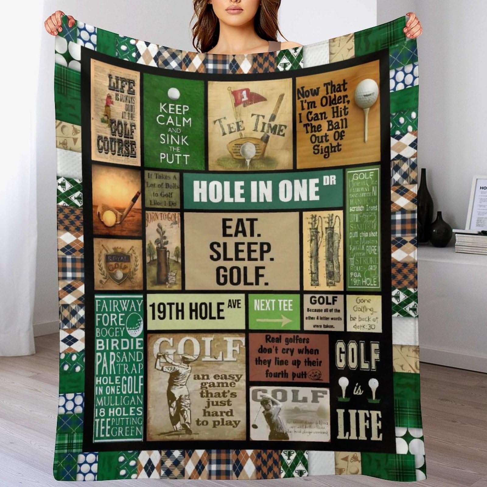 Amazon｜ゴルフブランケットギフト ゴルフ愛好家へのゴルフスロー  