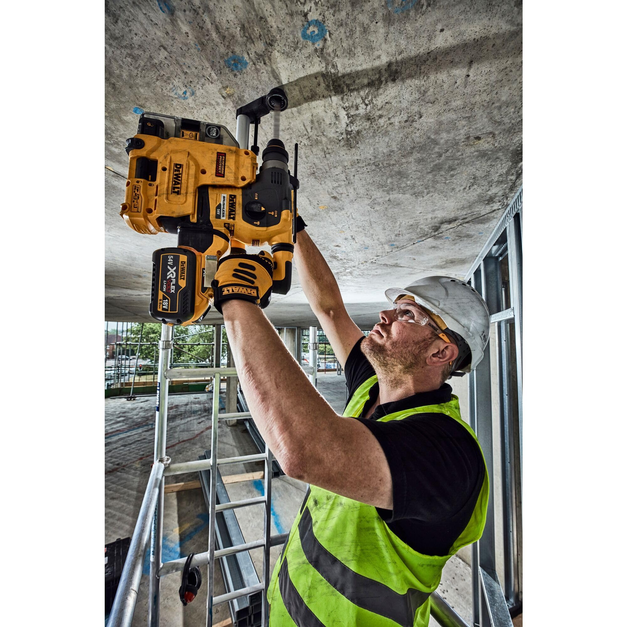 DeWALT DCH335X2-QW Akku-Kombihammer SDS-plus, 54V, Schwarz/Gelb