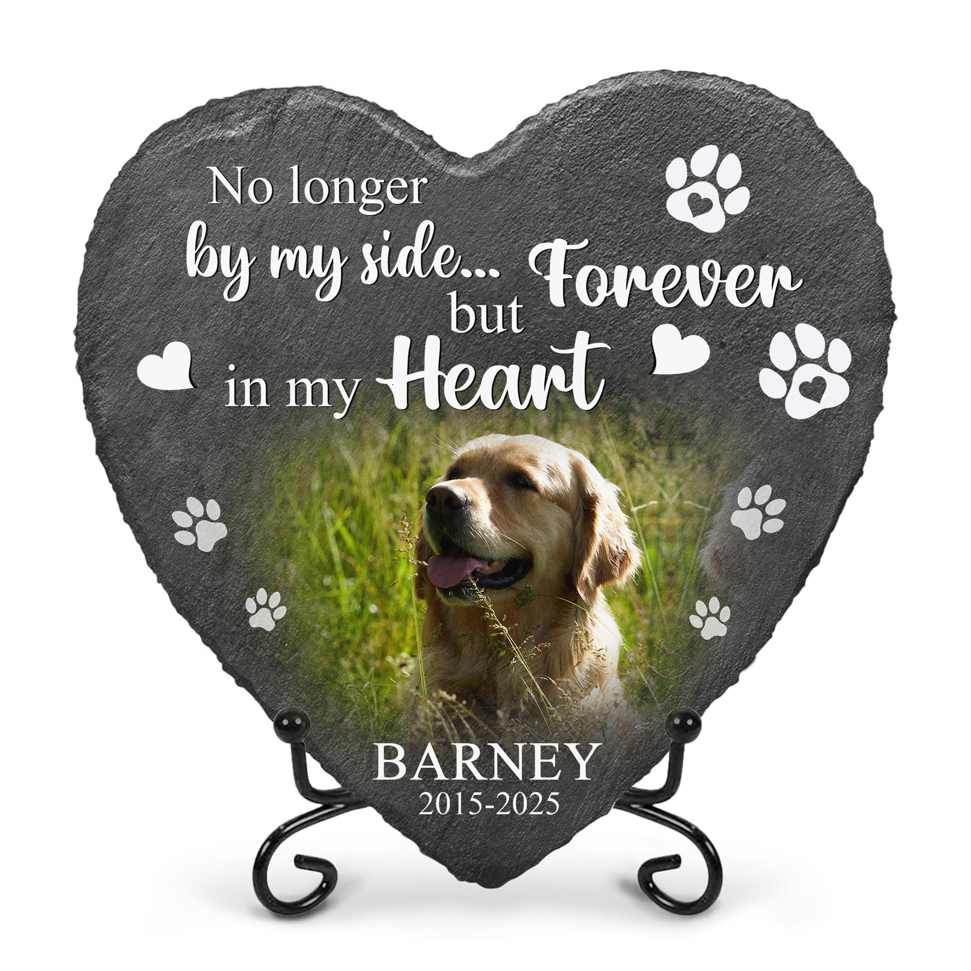 HEGANITS Personalized Memory Stone for Pets Dog Plaques Memorial for Cat | Pet Loss Plaque Personalized Gifts for Dogs | Pet Plaque Memorial Dog Gifts