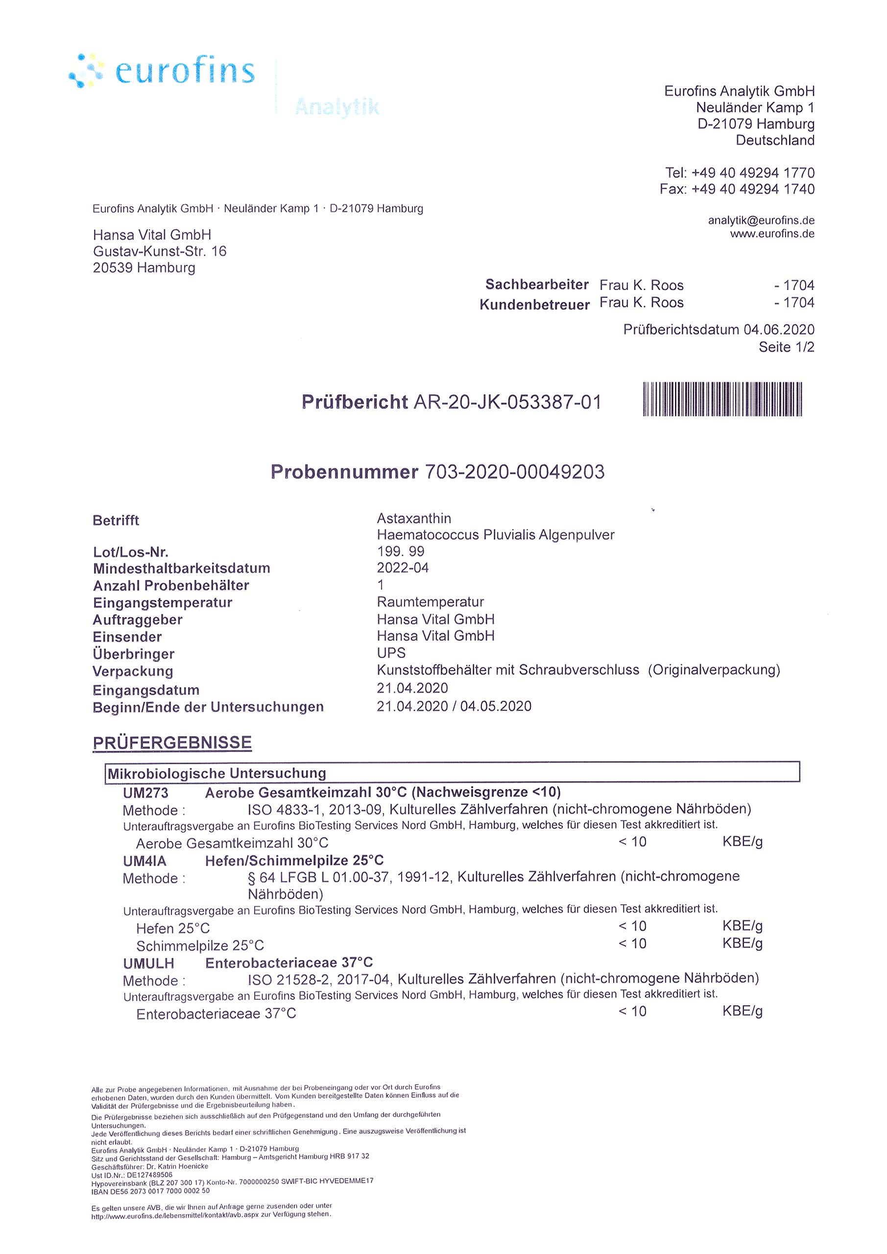 PREMIUM Astaxanthin hochdosiert 180 Kapseln [LABORGEPRÜFT] - vegan & ohne Zusatzstoffe - 6mg/Kapsel - Antioxidans vital pur