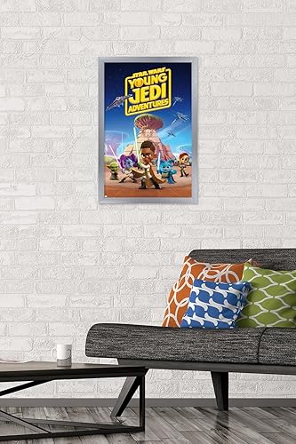 Miniatura 2 de Trends International Star Wars Young Jedi Adventures - One Sheet Wall Poster, 14.725" x 22.375", Silver Framed Version