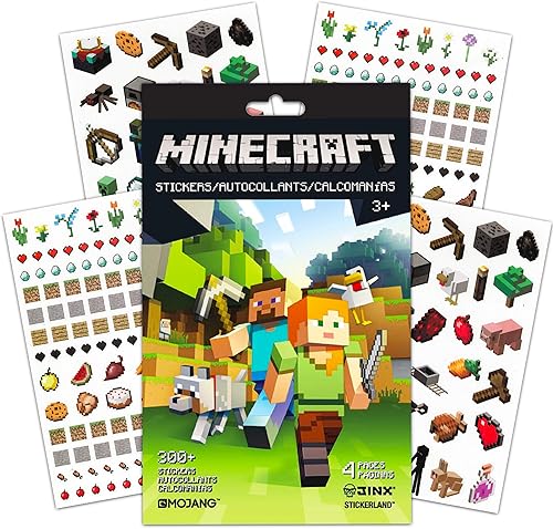 Miniatura 3 de Minecraft Juego de calcomanías para laptop  El paquete incluye 10 calcomanías de Minecraft prémium para decoración de habitación, automóvil,