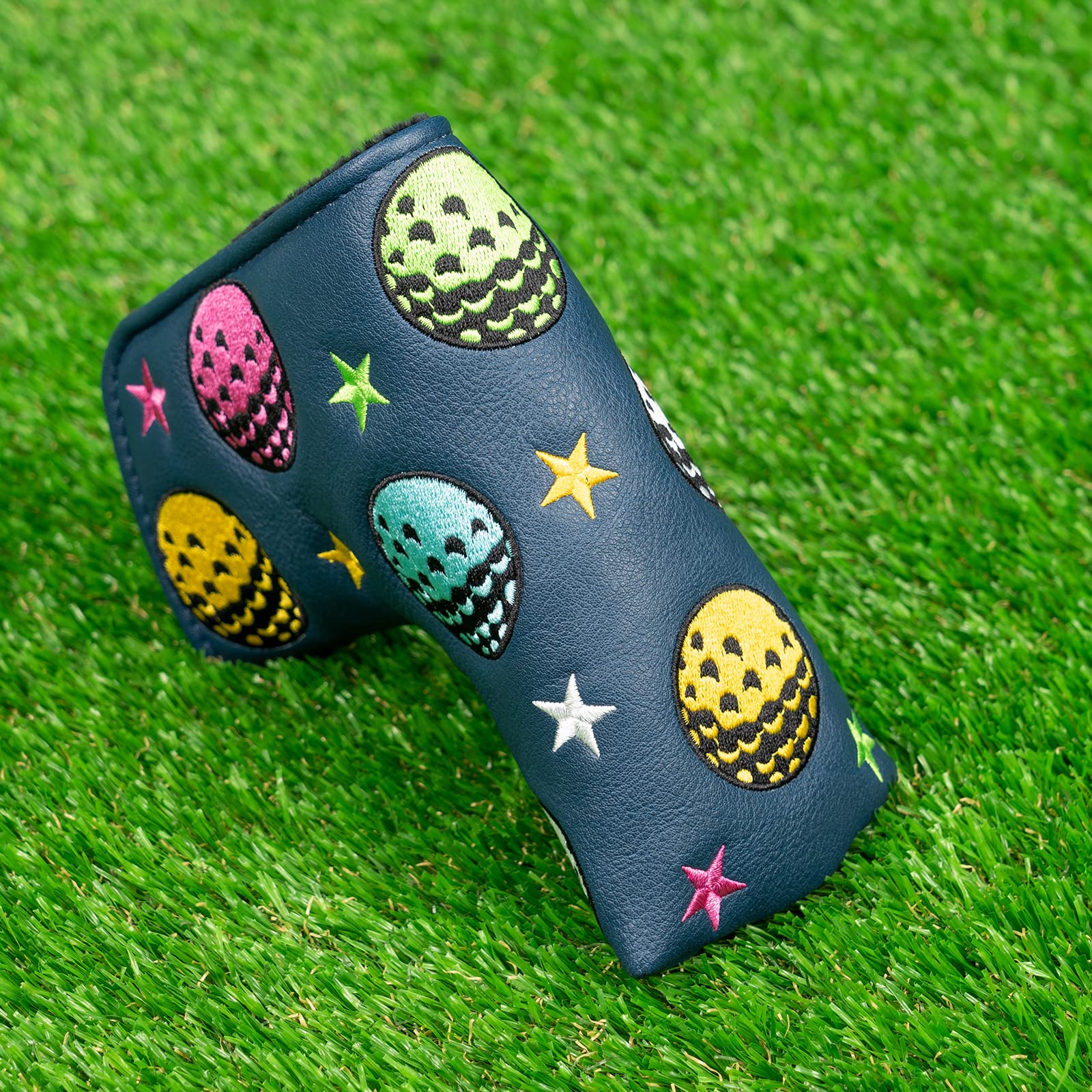 Golf Club Putter Head copre lama/quadrato Mallet Headcover PU Leather