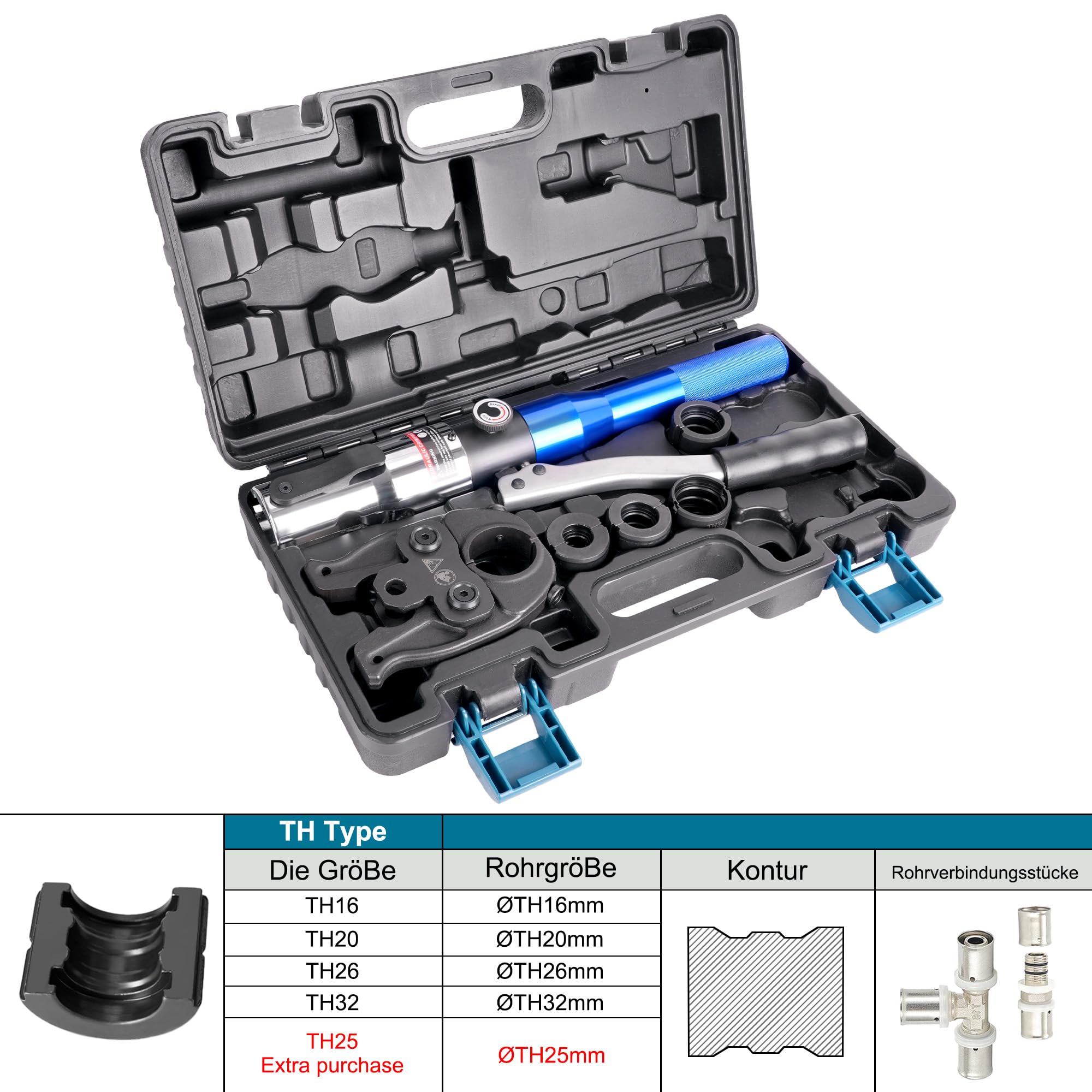 PRESSATRICE PRESSA MULTISTRATO Pex Idraulica ERGAL Th 16 20 26 32 Tubo - Foto 10
