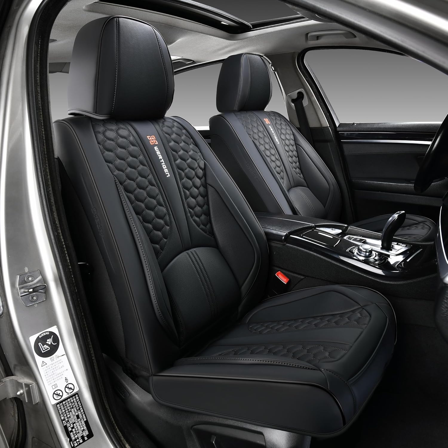 for Toyota RAV4 1996-2025 Car Seat Covers, Black Car Seat Covers, PU Leather, 5 Seats Full Set, with Lumbar Support, Waterproof, Suitable for All Seasons, Beautify The Interior of Old Cars