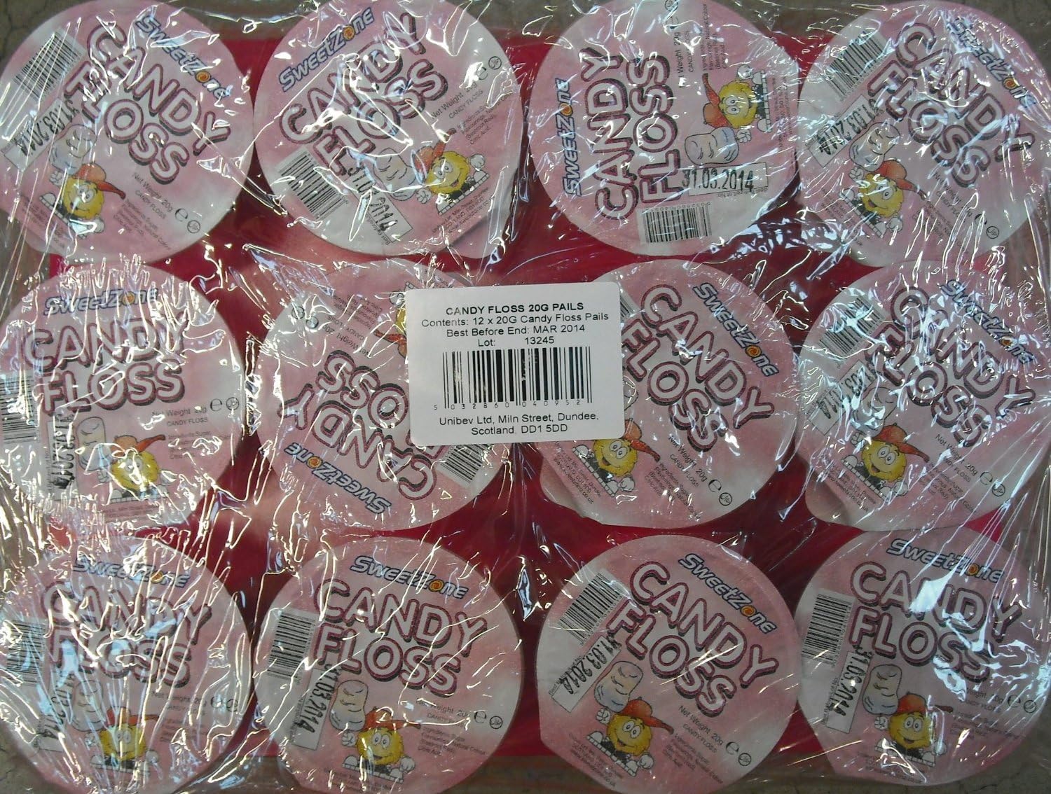 Sweetzone Candy Floss Tubs 24 x 20gm Amazon.co.uk Grocery