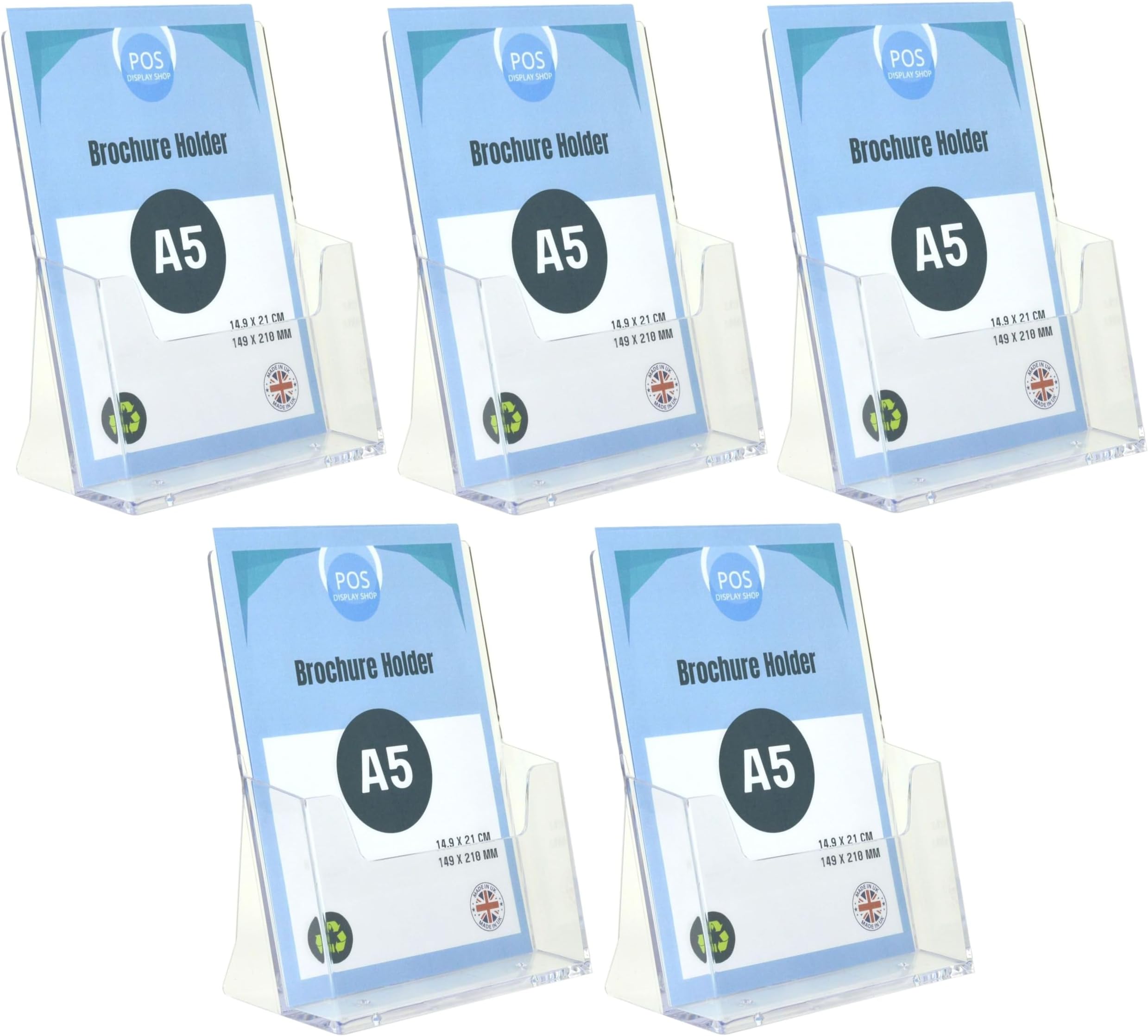 10 X A5 Acrylic Poster Menu Holder Perspex Leaflet Display Stands