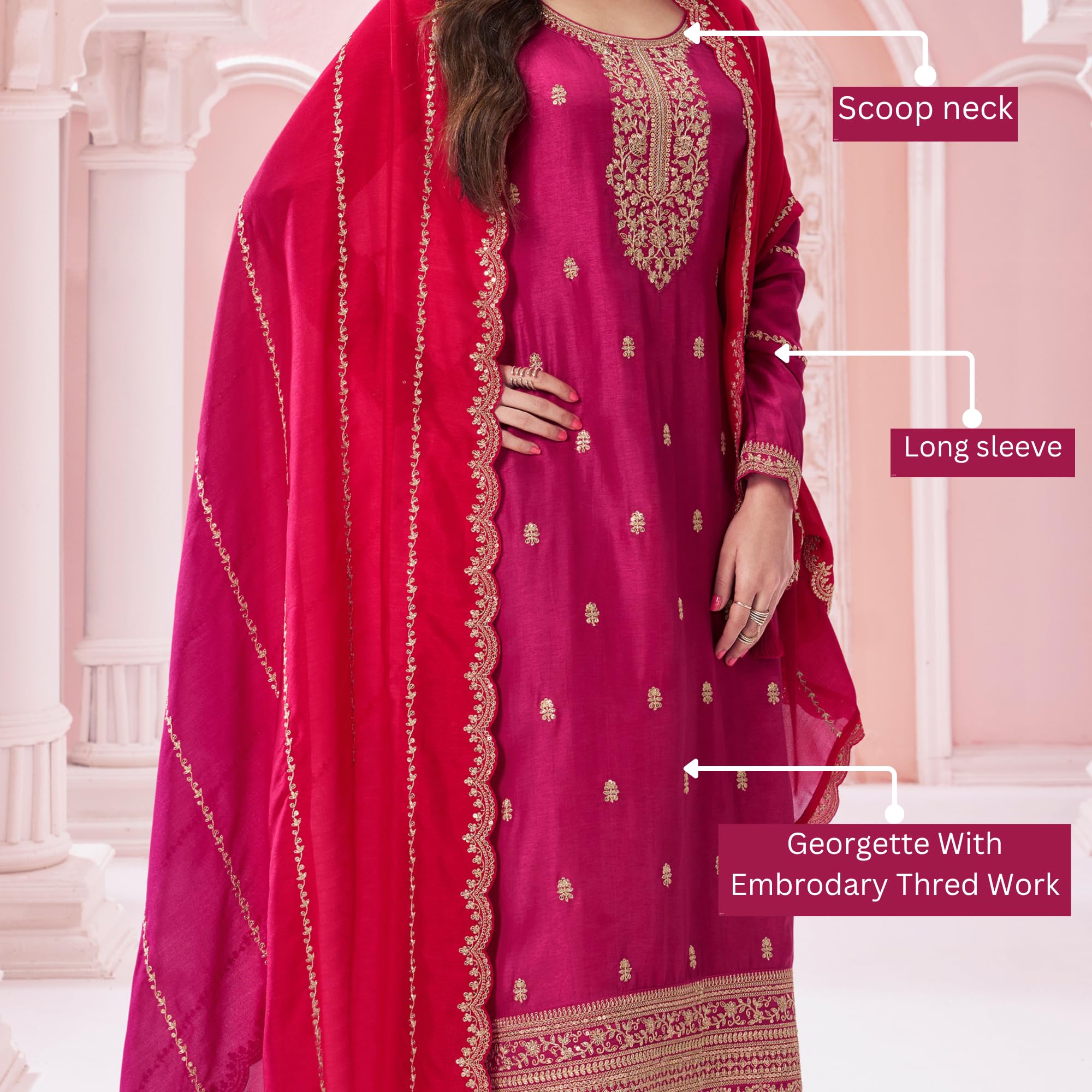 Indiano Bella Abiti Da Sposa Pakistani Pronto A Indossare Salwar Kameez Plazzo Abiti