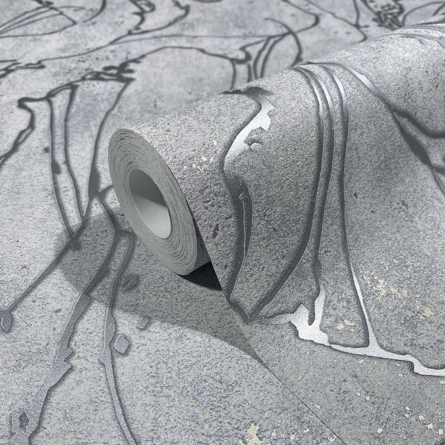 CONCORD WALLCOVERINGS ™ Sample for Display Purposes Only Textured Wallpaper Modern Featuring Graphic, Silver Gray, 7 in x 10 in, 34254