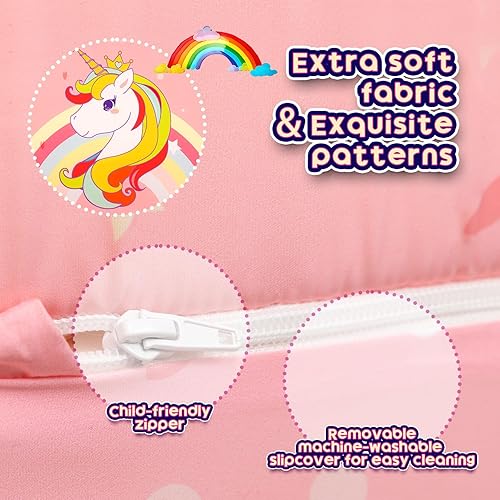 Miniatura 39 de ALIMORDEN Cómodo sofá 2 en 1 para niños, precioso sofá convertible para tumbona para cuentos/siesta, dinosaurios verdes geniales