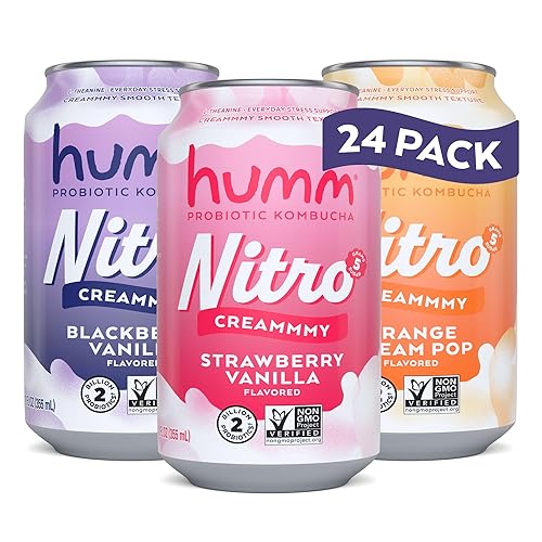 Miniatura 47 de Humm Paquete variado de refrescos probióticos espumosos, crema de limón y bayas, cero azúcar, cero calorías, 2 mil millones de probióticos, vitamina
