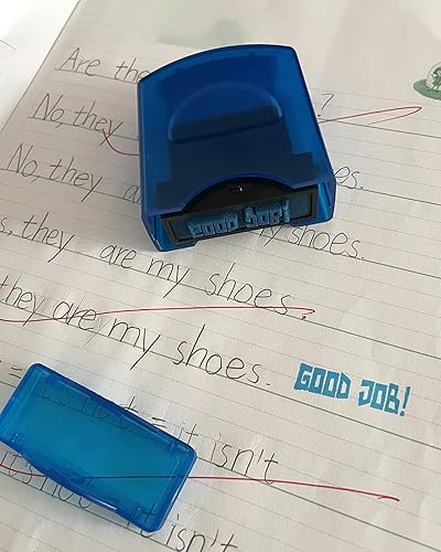 Miniatura 6 de Paquete de 8 sellos de goma autoentintados para profesores, sellos fotosensibles para niños, para educación escolar