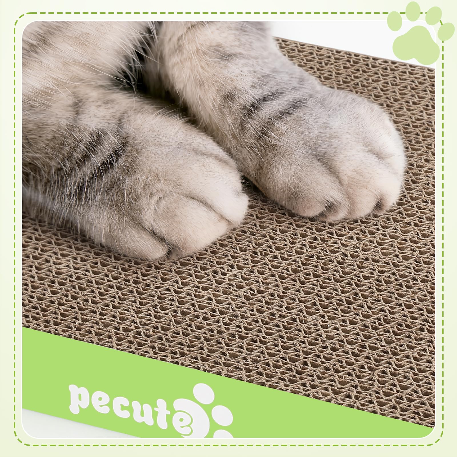 Pecute Tiragraffi per Gatti (2 PCS),Graffiatoio per Gatti Cartone, Gatto graffiatoio di Ricambio, Gattino Tiragraffi Gatto Piccolo Medio Lettino per Gatti con Erba Gatta Inclusa,L