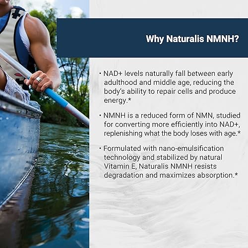Miniatura 5 de Naturalis NMNH (mononucleótido de dihidronicinamida) 300 mg por porción, puede mejorar mejor los niveles y soporte de NAD+, nano emulsionado en