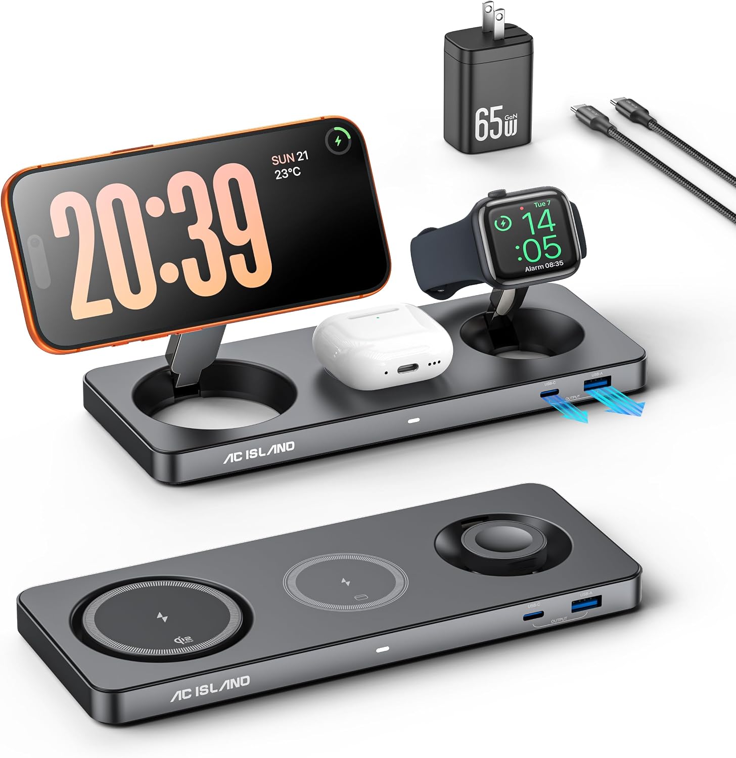AC ISLAND 5-in-1 Wireless Charger...