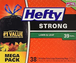 Hefty Strong Lawn & Leaf Large Garbage Bags - 39 Gallon, 38 Count - coolthings.us