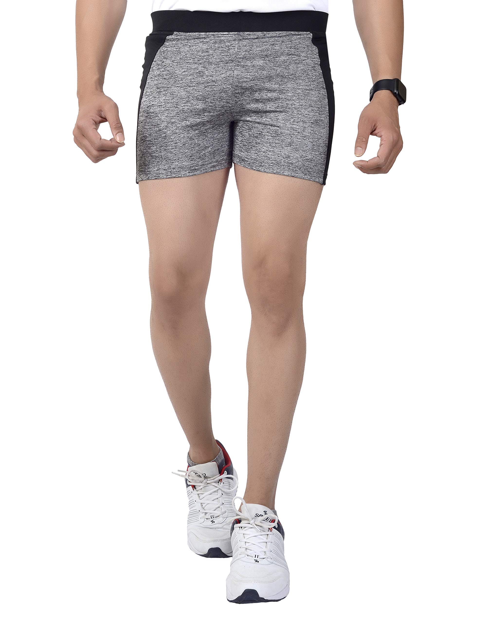 decisive Fitness Polyester Gym Workout Lifting Shorts for Men-Grey-picture-39