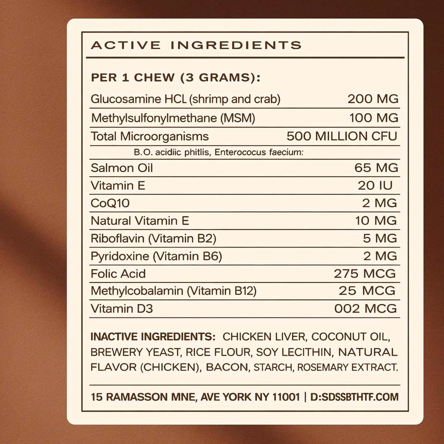 DM-01 Daily Multivitamin, Multivitamin Itch Relief Chews for Dog, Made with 12 Active Ingredients for Hip & Joint, Digestive & Boost Immunity, 60 Chew