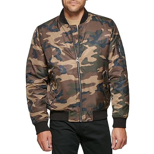 Levi's Men's Ma-1 Flight Varsity Jacket, Camouflage, 3X-Large
