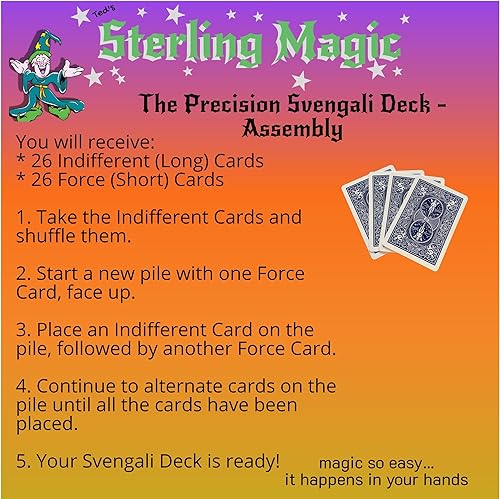 Miniatura 6 de Ted's Sterling Magic Precision Blue Rider Back Bicicleta Svengali Deck con instrucciones para más de 100 trucos (Reina de corazones)