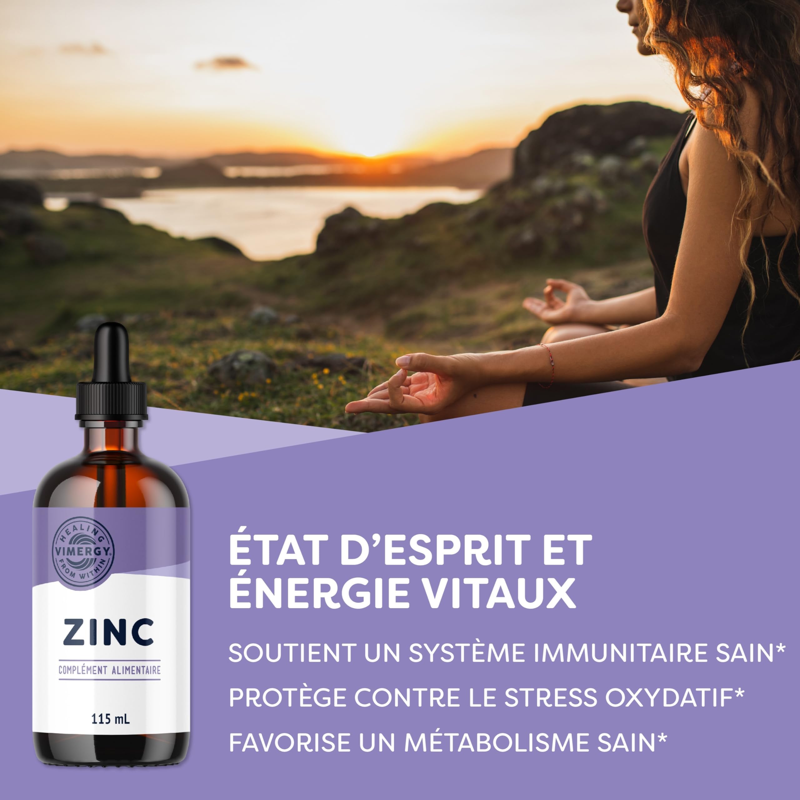 Vimergy Liquid Zinc 115 mL – 57 servings – Liquid Zinc Supplement – Supports Immunity, Metabolism & Bone – Antioxidant – No Refined Sugar – Gluten-Free Non-GMO Kosher Vegan/Paleo Friendly