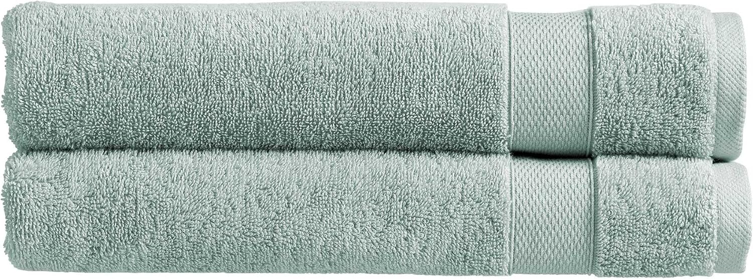 Christy Refresh Blue Bath Sheets Set of 2 Quick Dry Tonal and