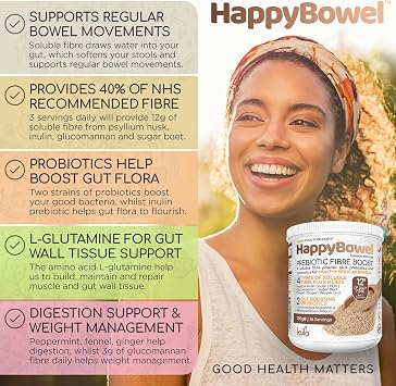 HappyBowel - Soluble Fibre Complex - Dietary Fibre Powder Supplement - 180g