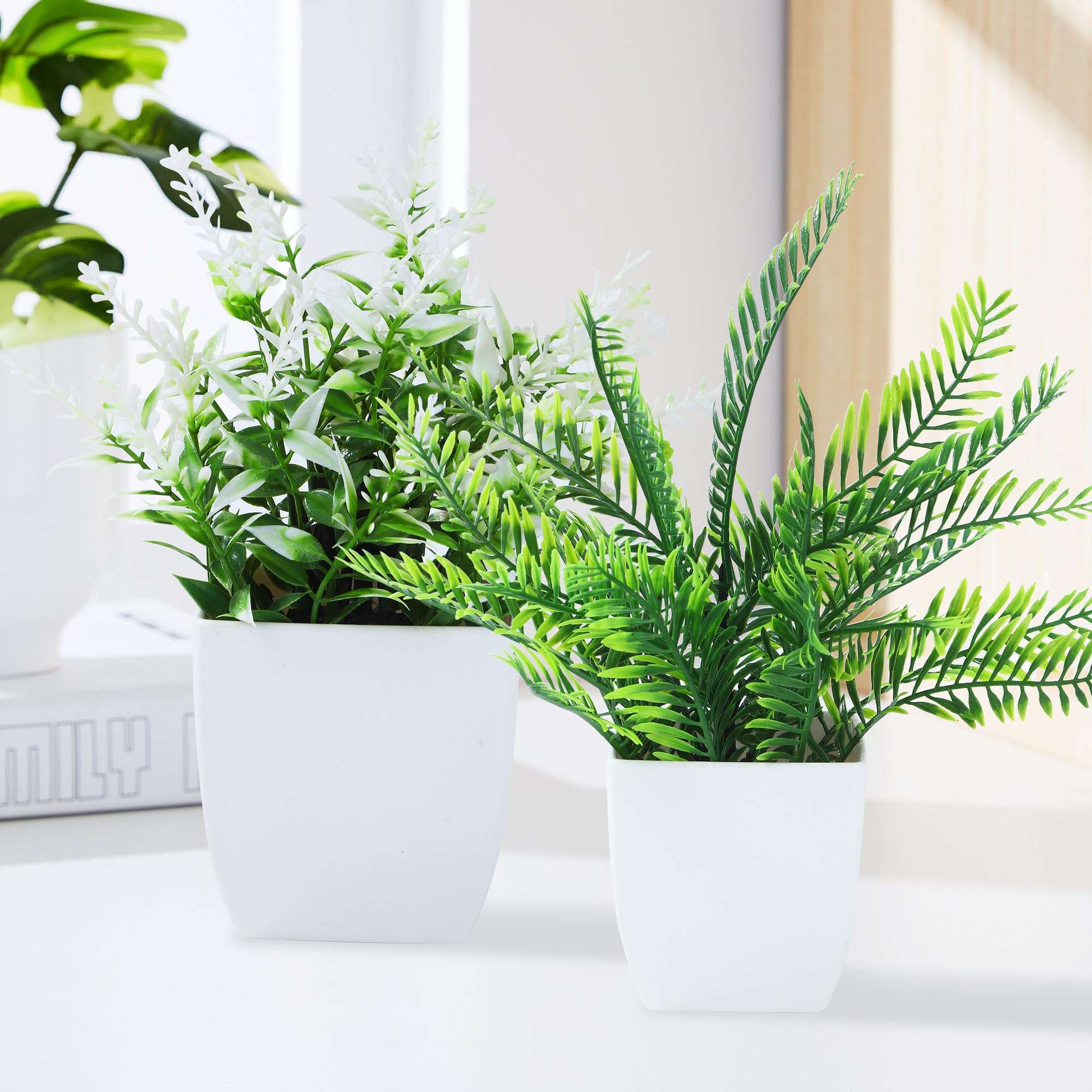 Plante Artificielle En Pot - 20 Cm De Haut - Décoration Intérieure Réaliste - Ne Nécessite Pas D'entretien - 4