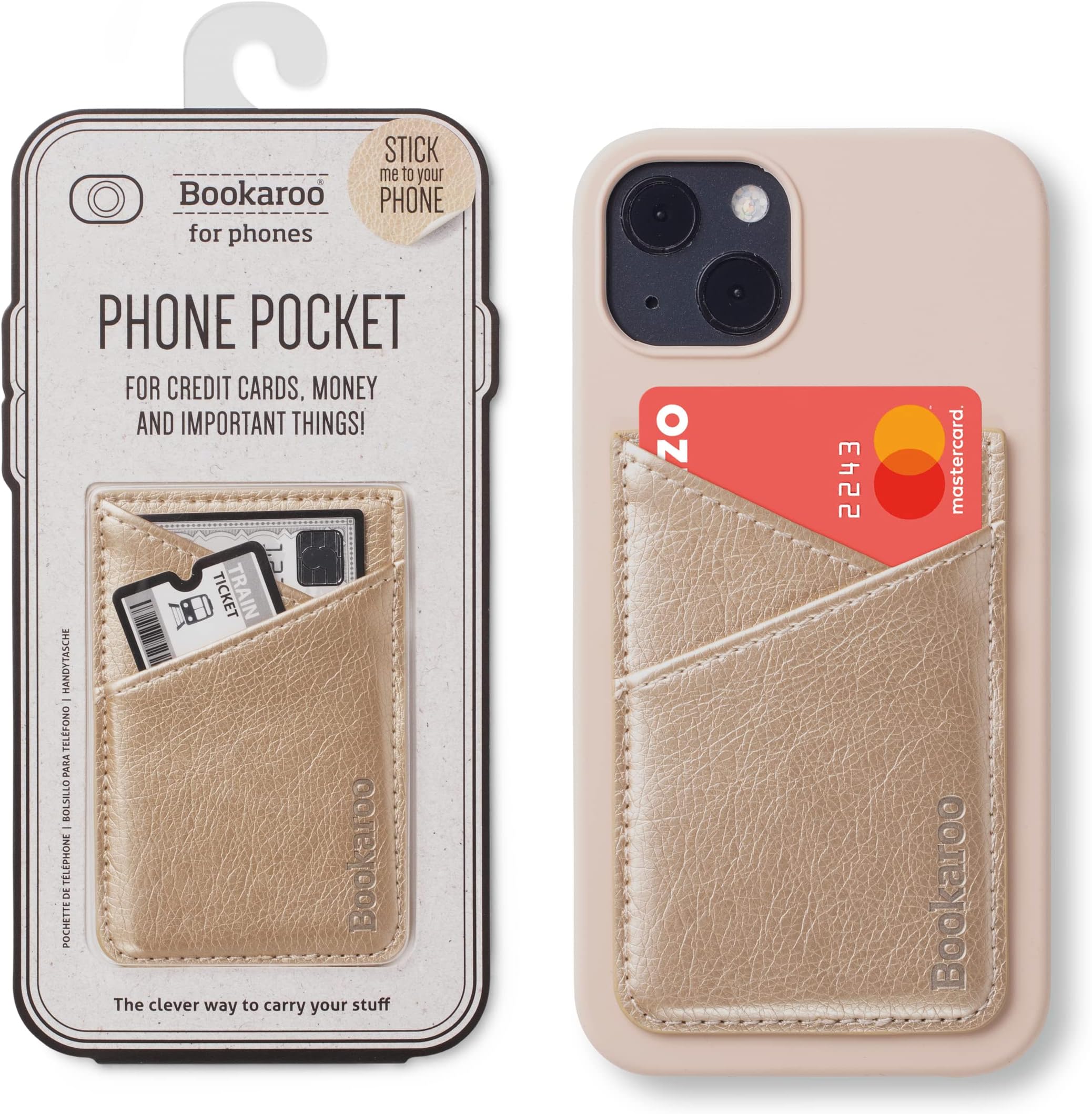 Bookaroo Phone Pocket - Gold