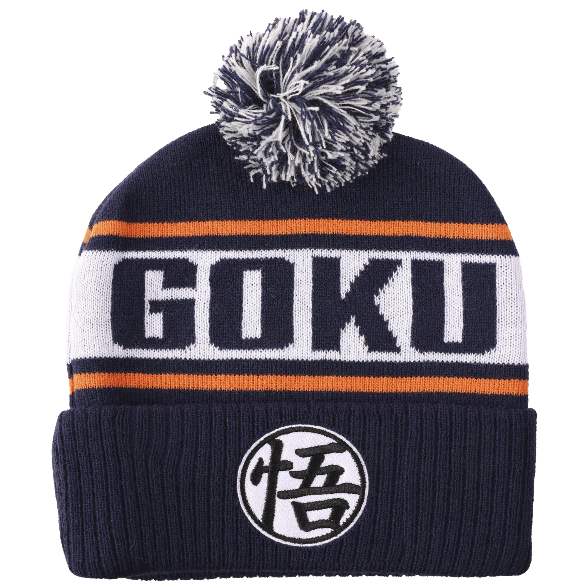 Bioworld Dragon Ball Z Goku Kanji Blue Cuff Beanie