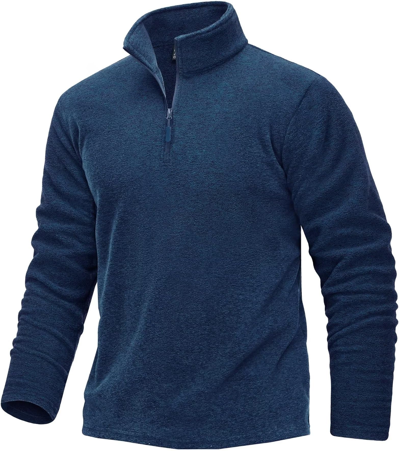TACVASENMens Quarter Zip Sweatshirt Long Sleeve Pullover 1/4 Zip Up Golf Shirt for Men Winter Fleece Lined Thermal Sweater