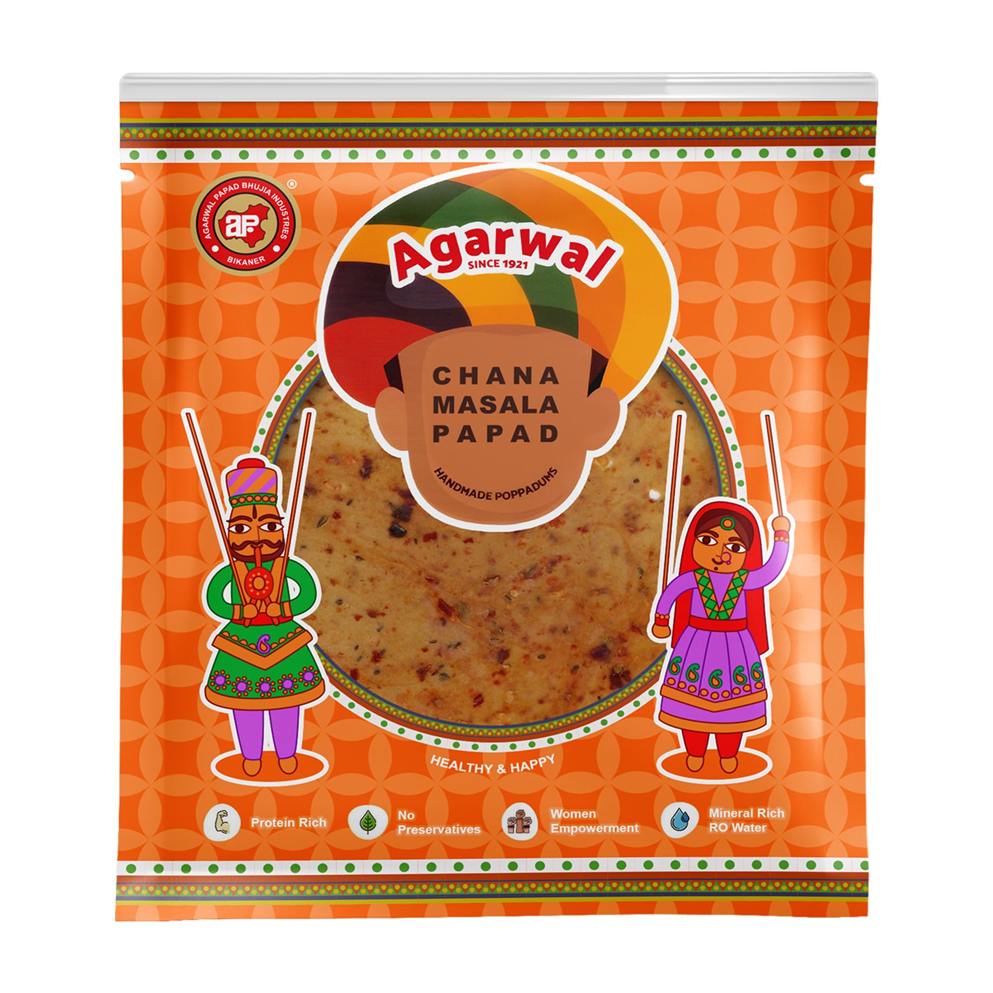 AGARWAL PAPAD BHUJIA INDUSTRIES Apbi|Chana Masala Papad|400Gm|Sajji,Chana Flour Handmade Papad|Vegetarian And Crunchy Chana|Authentic Bikaneri Papad(400Gm Pack Of 1) (B0CVV39TD4) Amazon Price History, Amazon Price Tracker