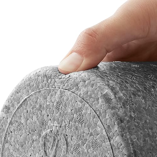 Miniatura 4 de Philosophy Gym Rodillo de espuma de alta densidad de 18 pulgadas para ejercicio, masaje, recuperación muscular, redondo, gris