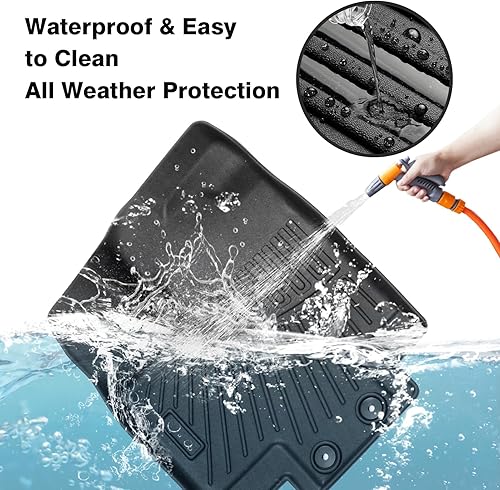 Vista 123 de Powerty Alfombras resistentes para BMW X3 2018 a 2024 y BMW X4 2019 a 2024, a medida para accesorios de X3 y X4, de elastómero termoplástico 3D