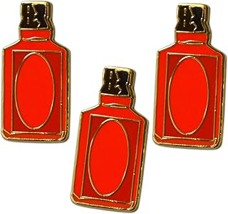 Whisky Bottle Groomsmen Appreciation Lapel Pin, Hat Pin & Tie Tack Set with Clutch Back