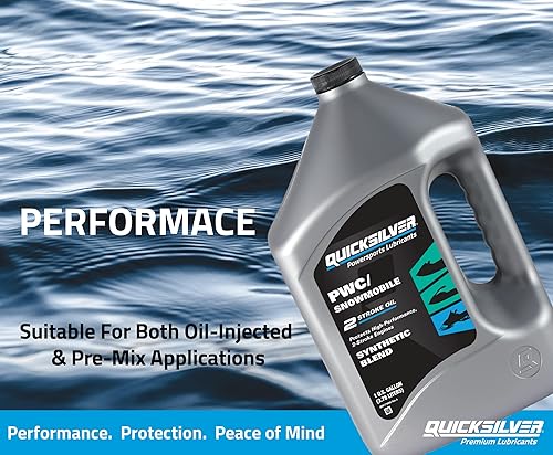 Miniatura 2 de Quicksilver 8M0166406 Aceite de motor PWCmoto de nieve de 2 tiempos - Mezcla sintética premium - 1 cuarto de galón