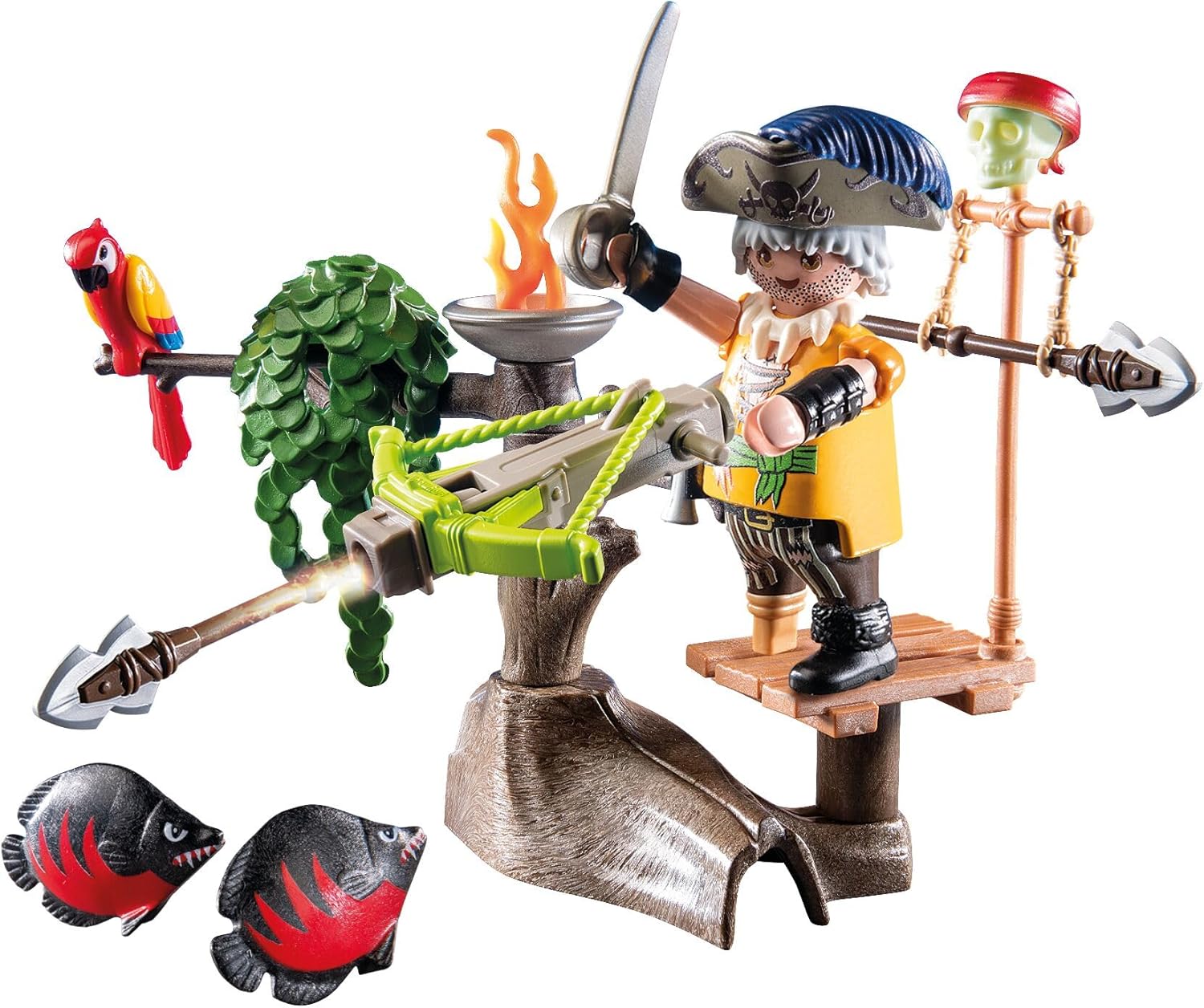 PLAYMOBIL PLL71795 PIRATE + TREE AND FISH