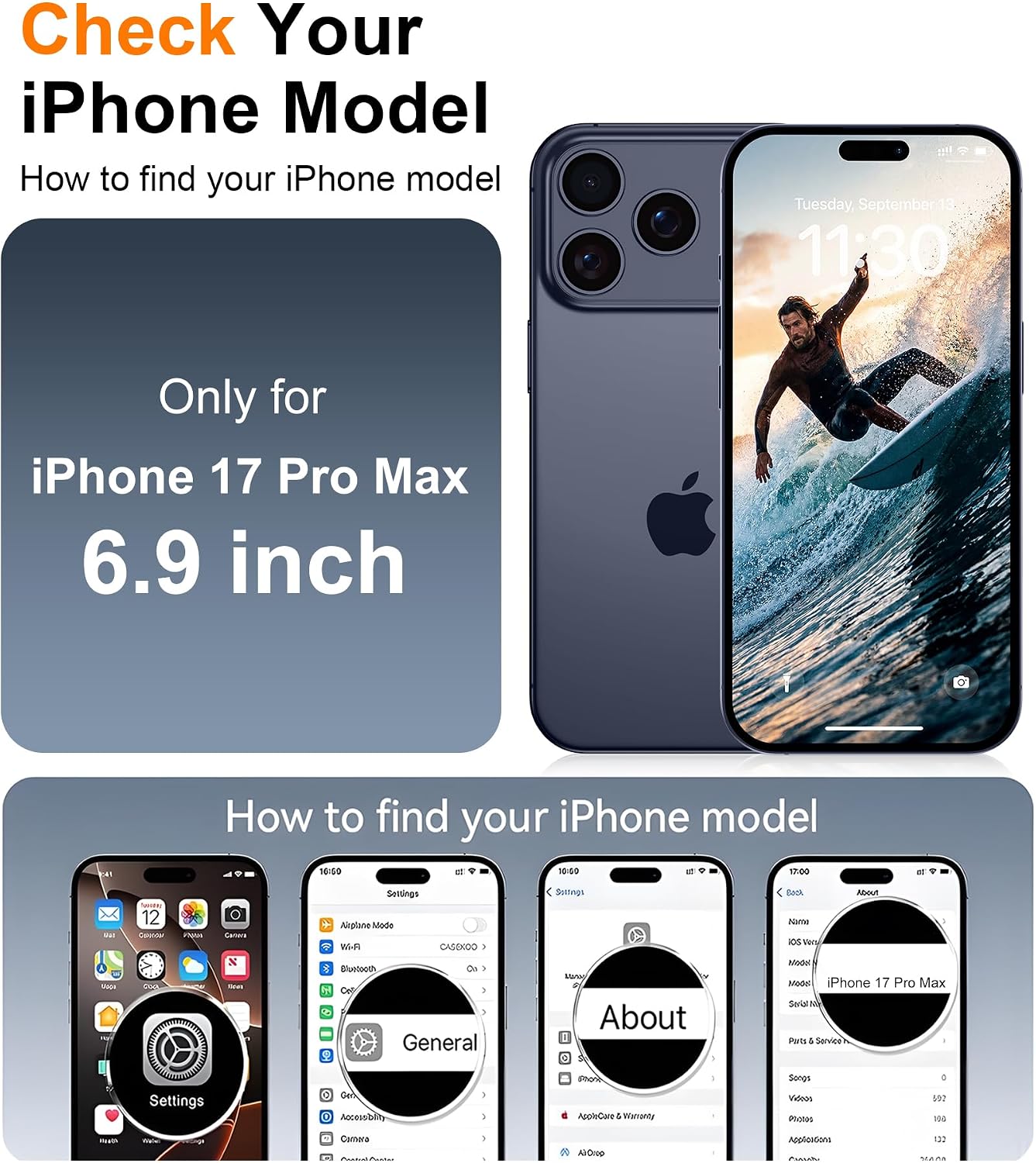 Red2Fire Compatible with iPhone 17 Pro Max Case Waterproof Magnetic Built-in Screen & Camera Protector IP68 Underwater Full Body 17FT Military Dropproof Shockproof Translucent Matte Phone Case
