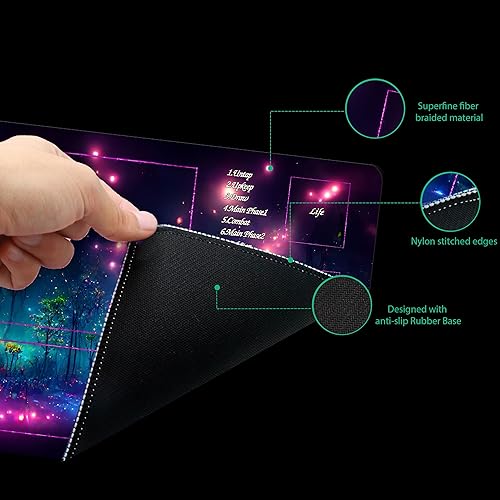 Vista 71 de MTG Playmat TCG Playmat - Incluye tubo de almacenamiento y 7 dados de experiencia de primera calidad y bloqueo de bordes, impermeable y 1-bonita