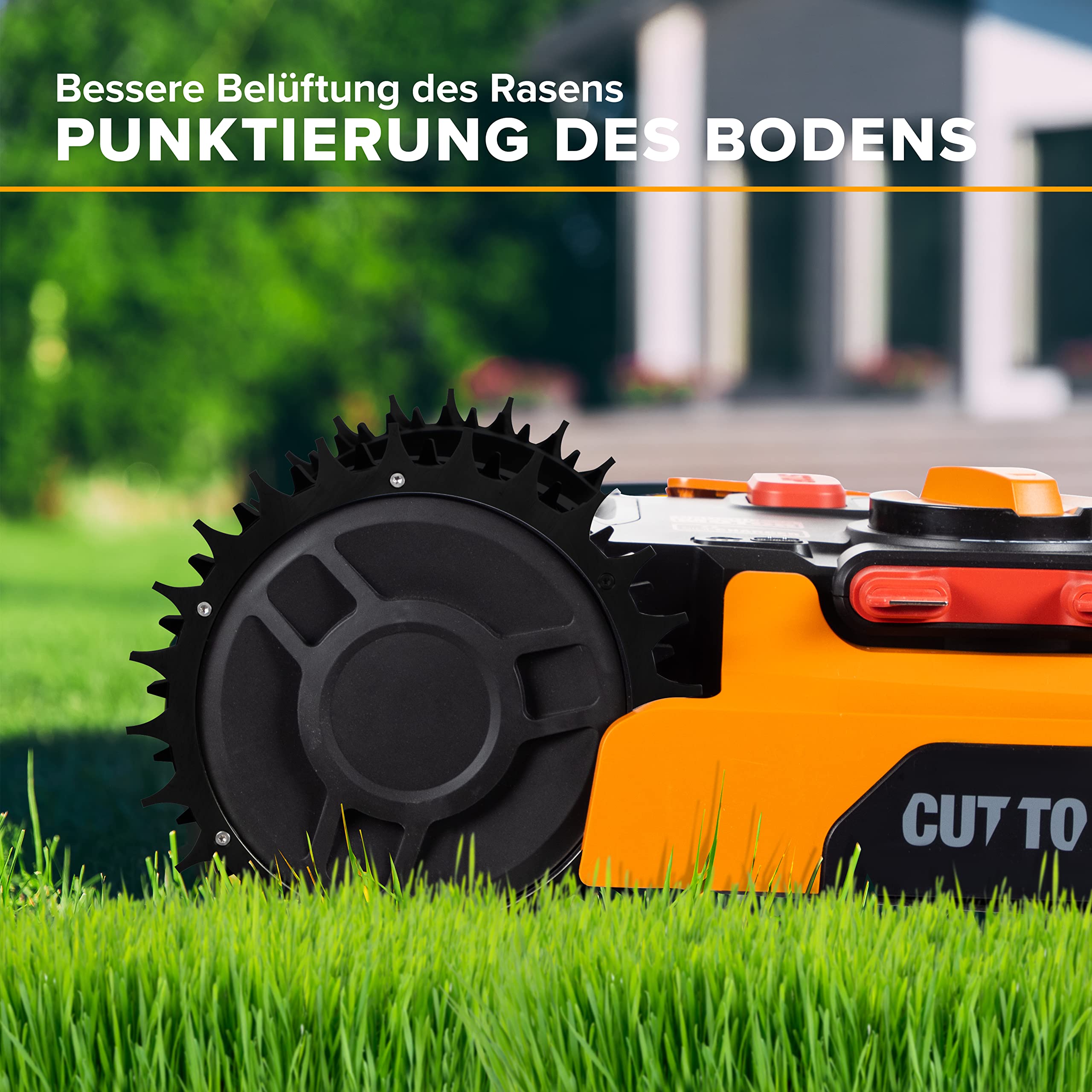 Edelstahl Spikes schwarz für alle Worx Landroid S/M und Plus Modelle – 2 mm Edelstahl Traktionsspikes (⌀211mm) – Mähroboter Zubehör inkl. 12 Edelstahlschrauben – entgratet und poliert von ROBO CLAWS