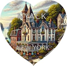 Nyack New York Souvenir Die Cut Heart Shaped Decorative Flat Magnet 6-Inch