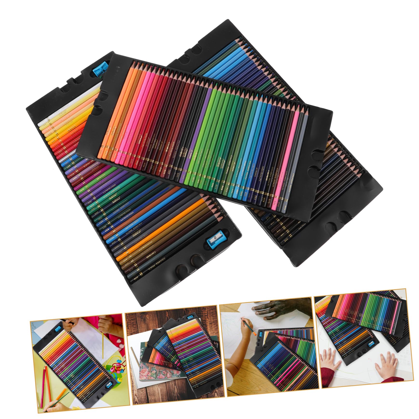 Generisch 120 Stück Teiliges Buntstifte Set mit Kräftigen Farben Bruchfeste Mine Sechskantform für Künstler Erwachsene Malen Zeichnen Ausmalen und Kreativen Gestalten