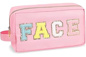 Uixizq Cute Preppy Nylon Cosmetic Bag