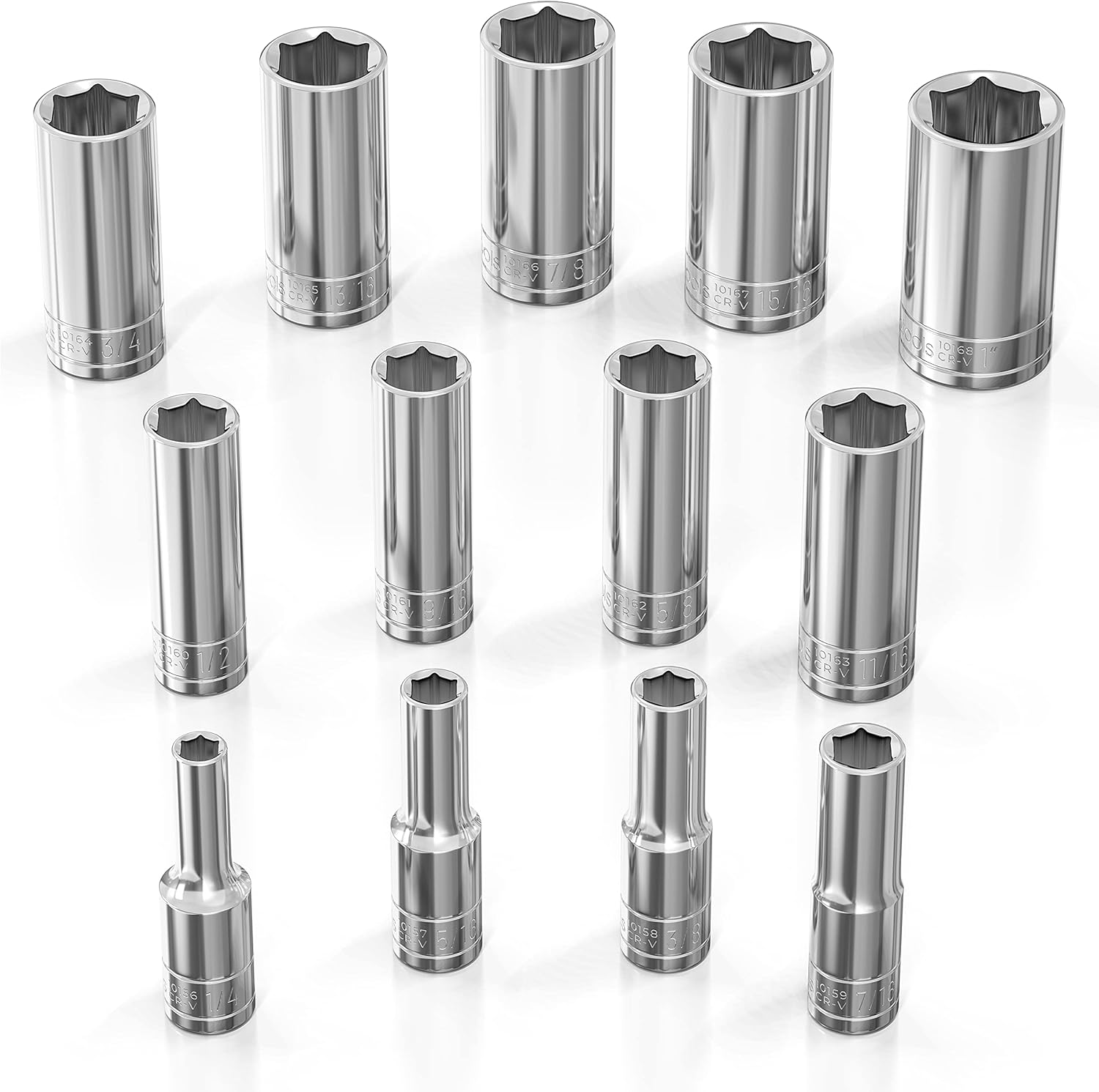 Olsa Tools SAE Socket Set (13pc) 3/8Inch Drive 6Point