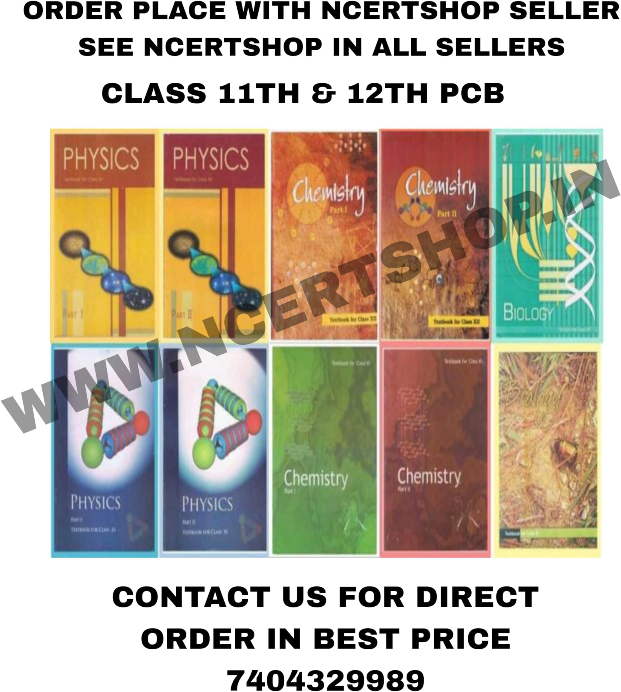 NCERT | CLASS 11 + 12 | PCB | COMBO OF 10 BOOKS SET | ENGLISH MEDIUM 2025-26 Edition